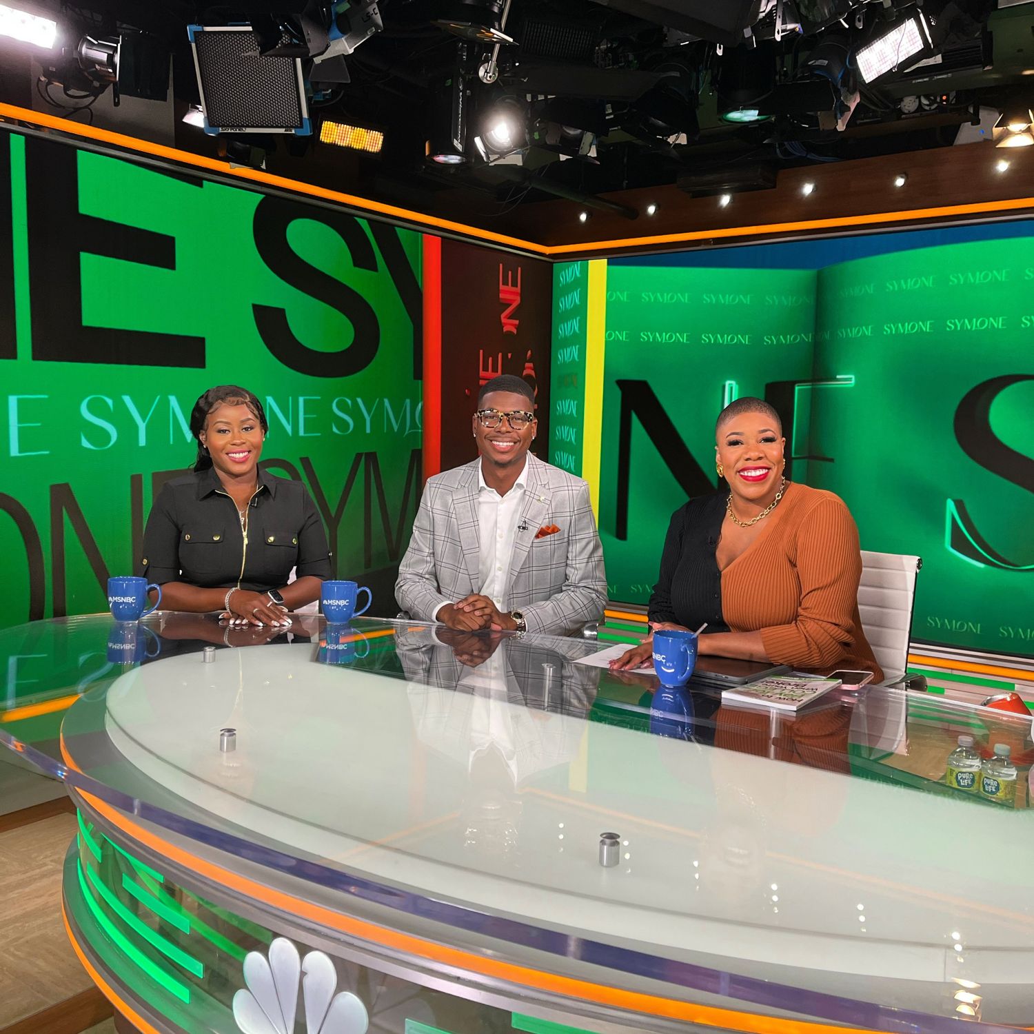 Jessica on the set of MSNBC's Symone
